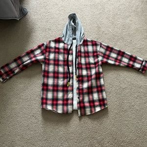 ZAFUL women’s fuzzy flannel jacket size medium